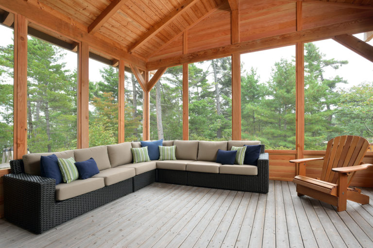 Georgian Bay Island Furnished Screened In Porch