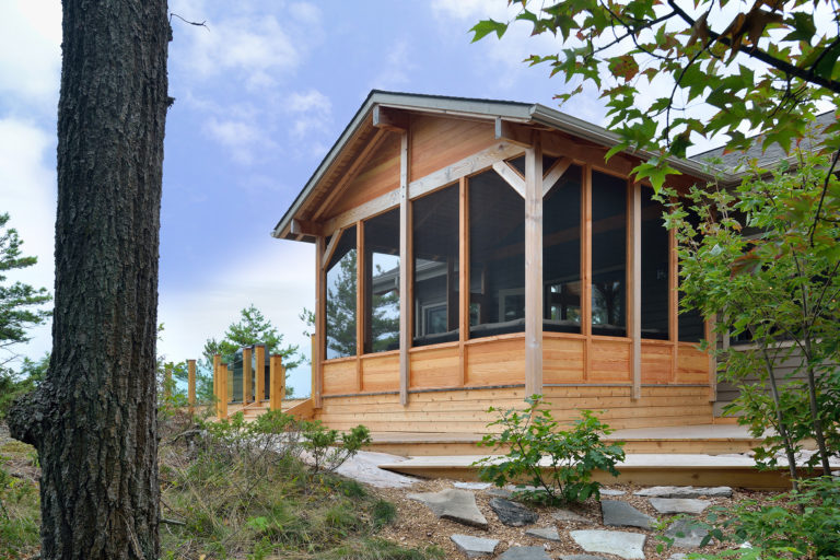 Georgian Bay Island Screened Porch Exterior